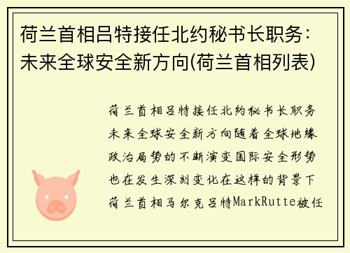 荷兰首相吕特接任北约秘书长职务：未来全球安全新方向(荷兰首相列表)